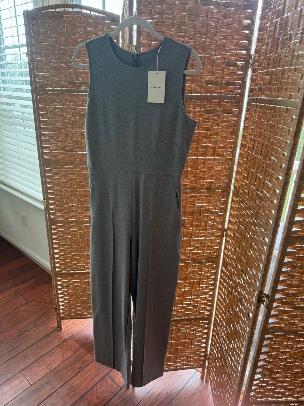 Everlane Gray Sleeveless Tailored Jumpsuit
